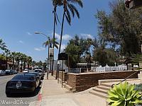 The street outside the cemetery