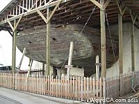 The stern of the Galilee at Fort Mason